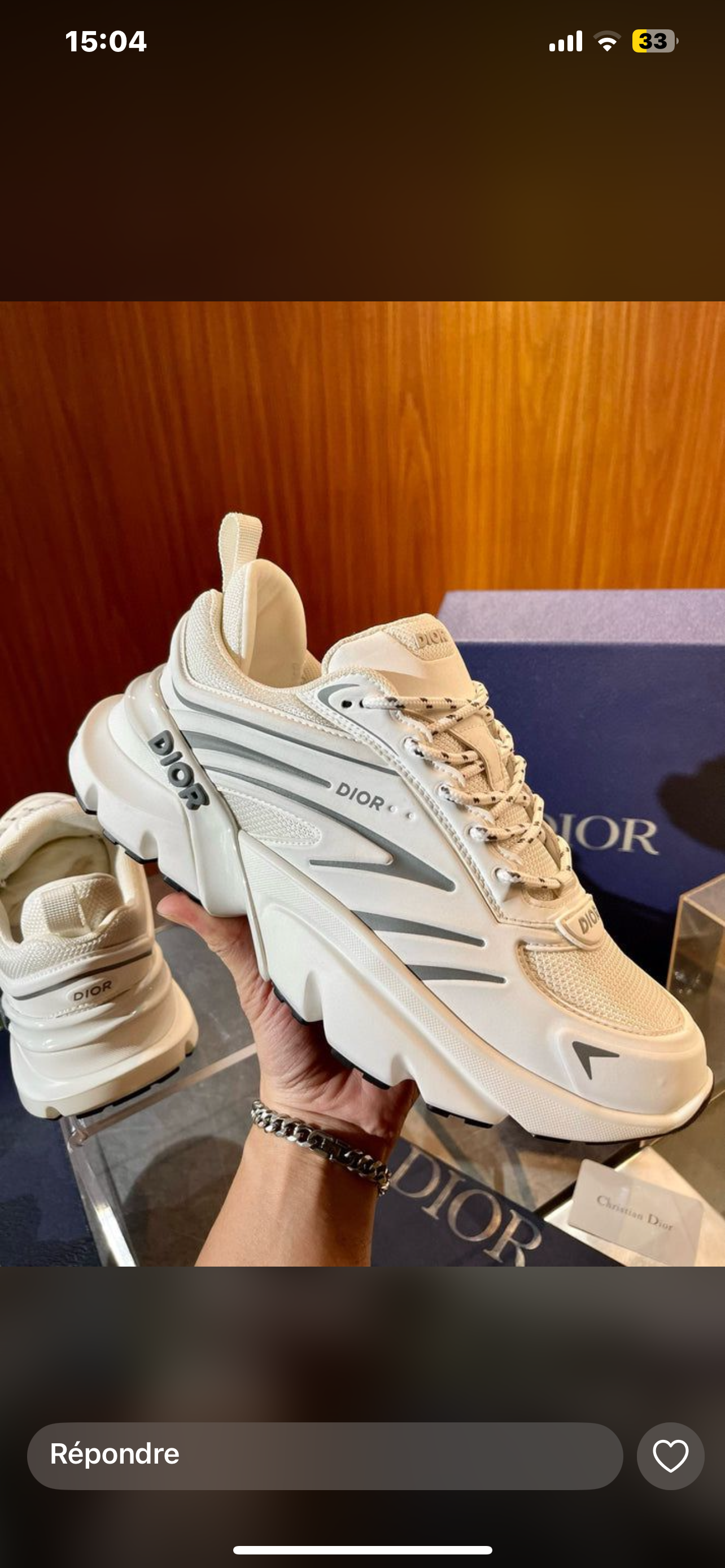 SNEAKER DIOR B44 BLADE A MAILLE BLANC 2025