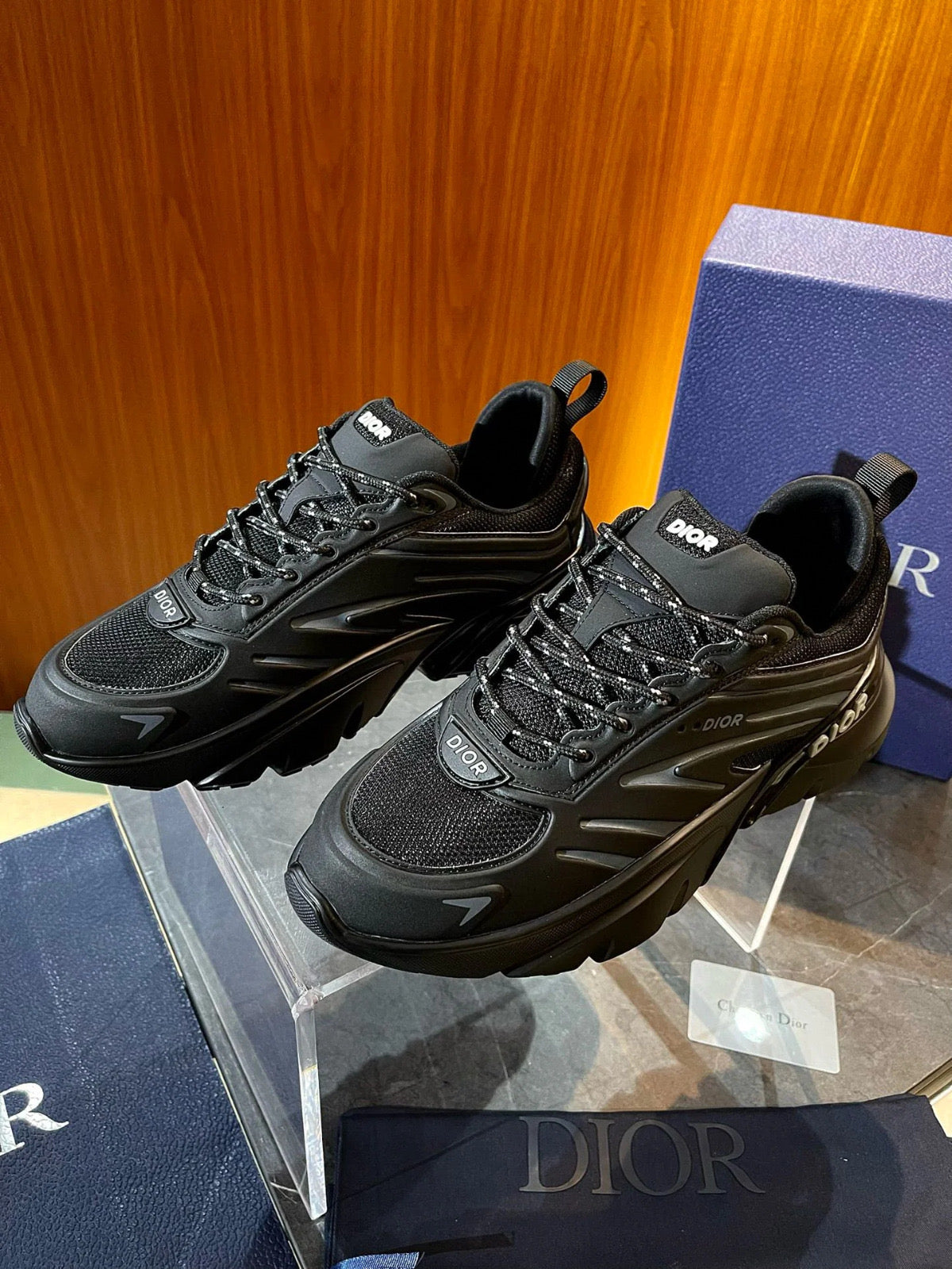 SNEAKER DIOR B44 BLADE A MAILLE BLACK 2025