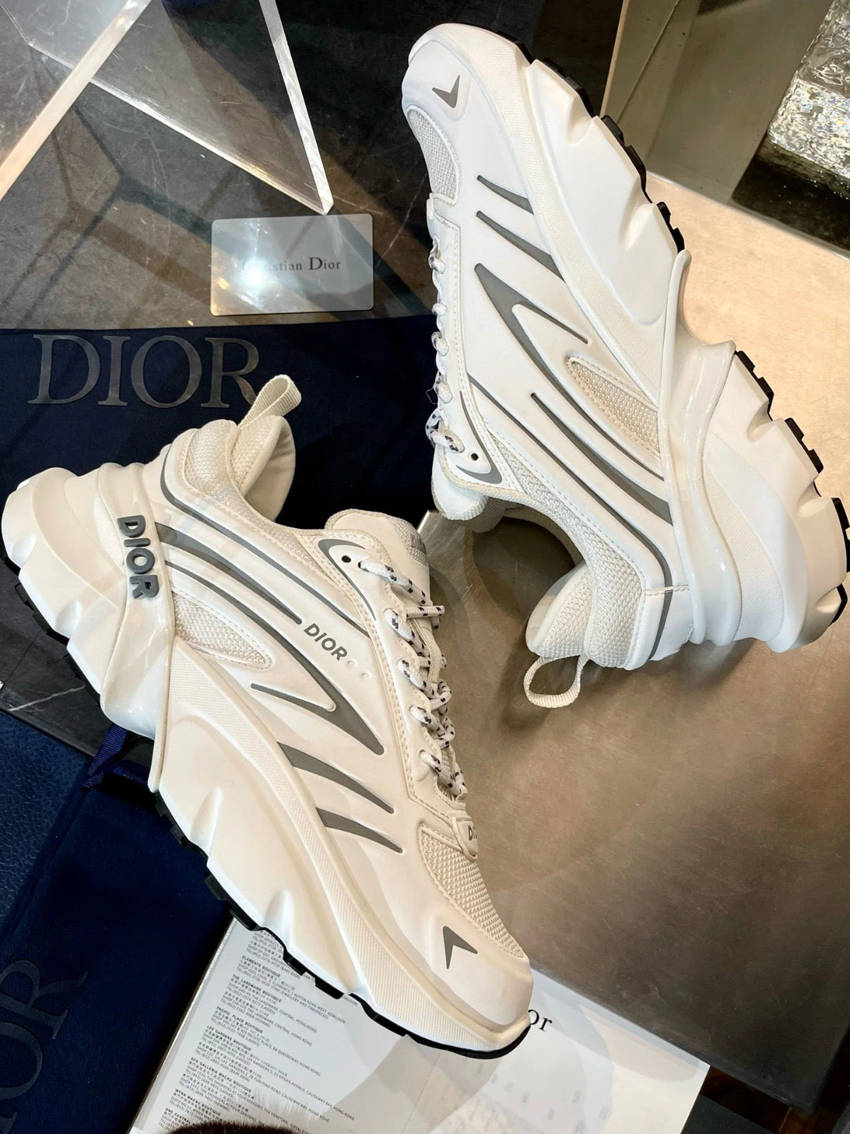 SNEAKER DIOR B44 BLADE A MAILLE BLANC 2025