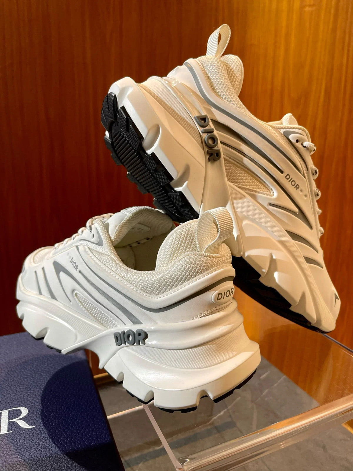 SNEAKER DIOR B44 BLADE A MAILLE BLANC 2025