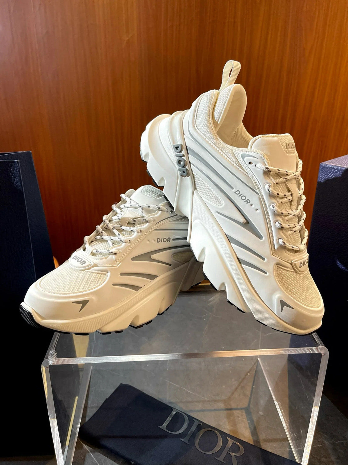 SNEAKER DIOR B44 BLADE A MAILLE BLANC 2025