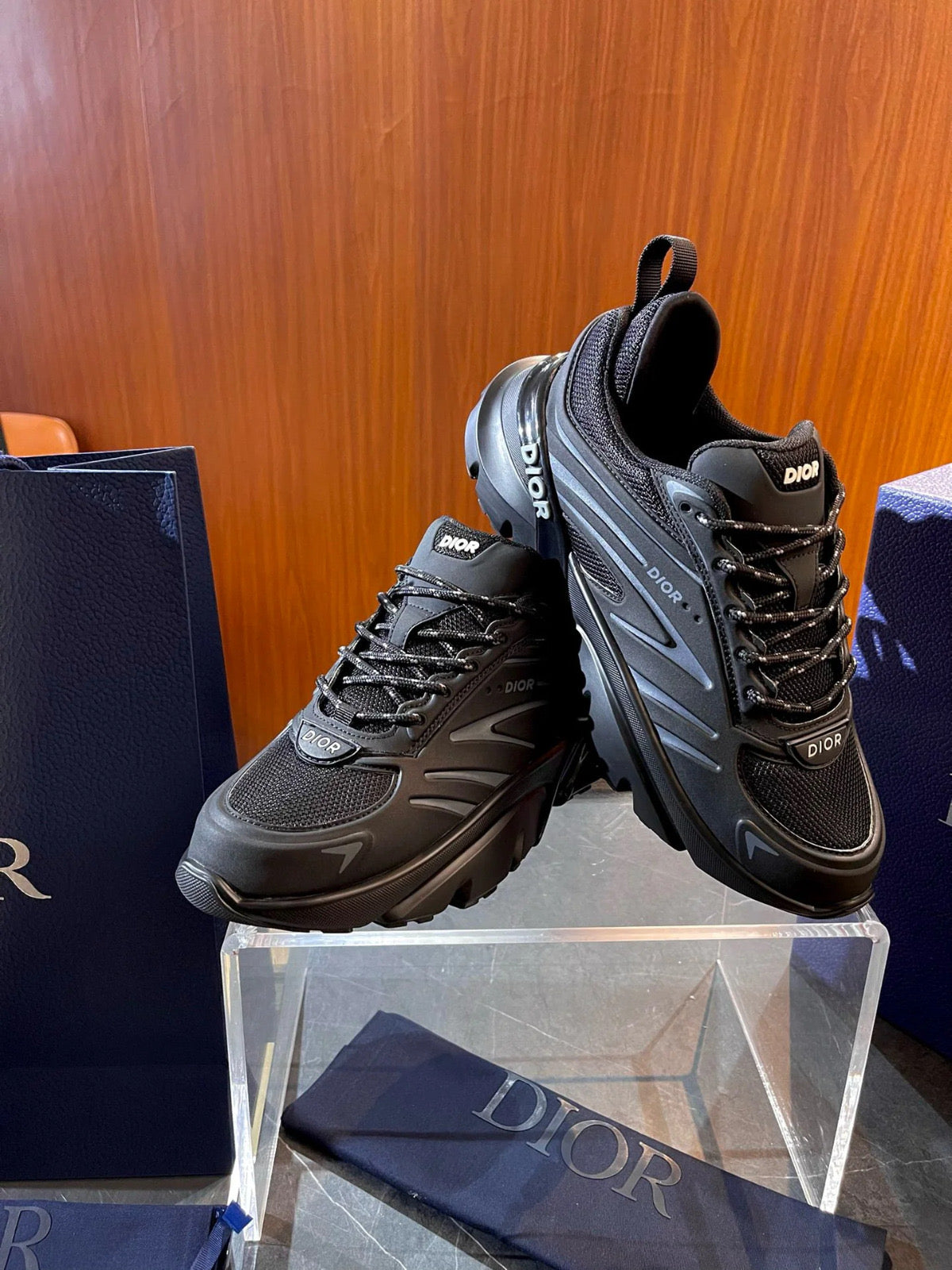 SNEAKER DIOR B44 BLADE A MAILLE BLACK 2025