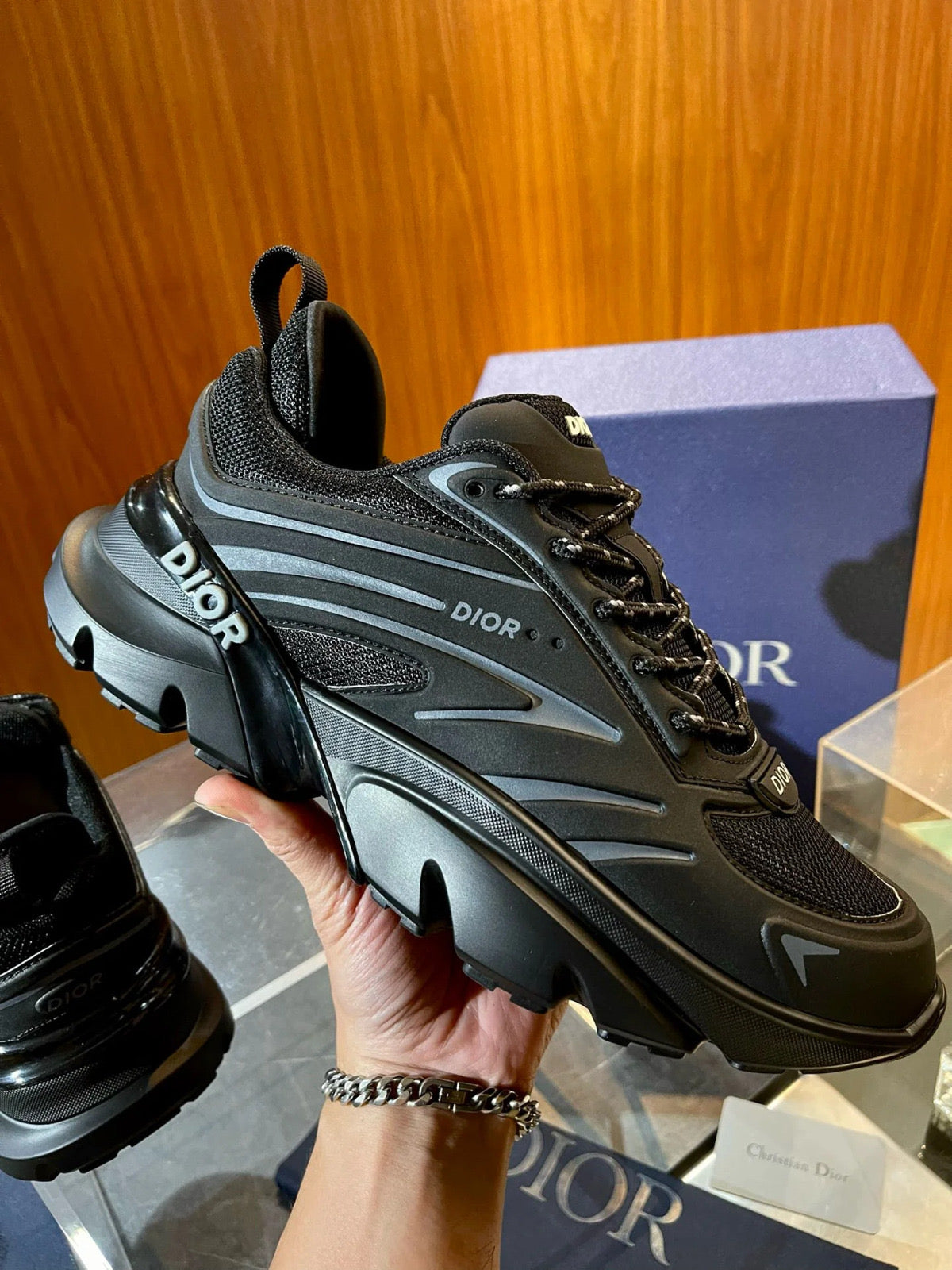SNEAKER DIOR B44 BLADE A MAILLE BLACK 2025