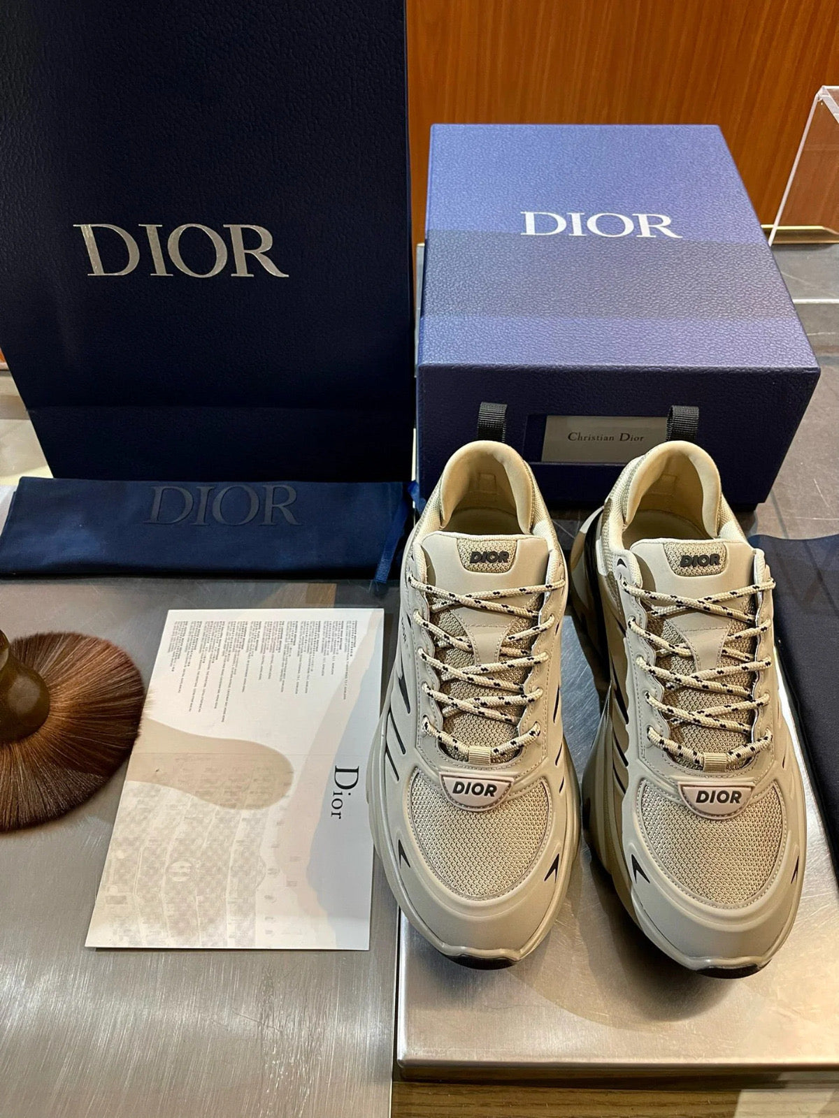 SNEAKER DIOR B44 BLADE A MAILLE BEIGE 2025
