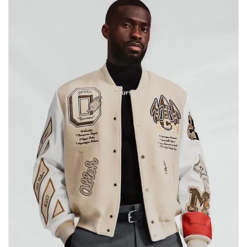 AC MILAN X OFF-WHITE- VARSITY JACKET