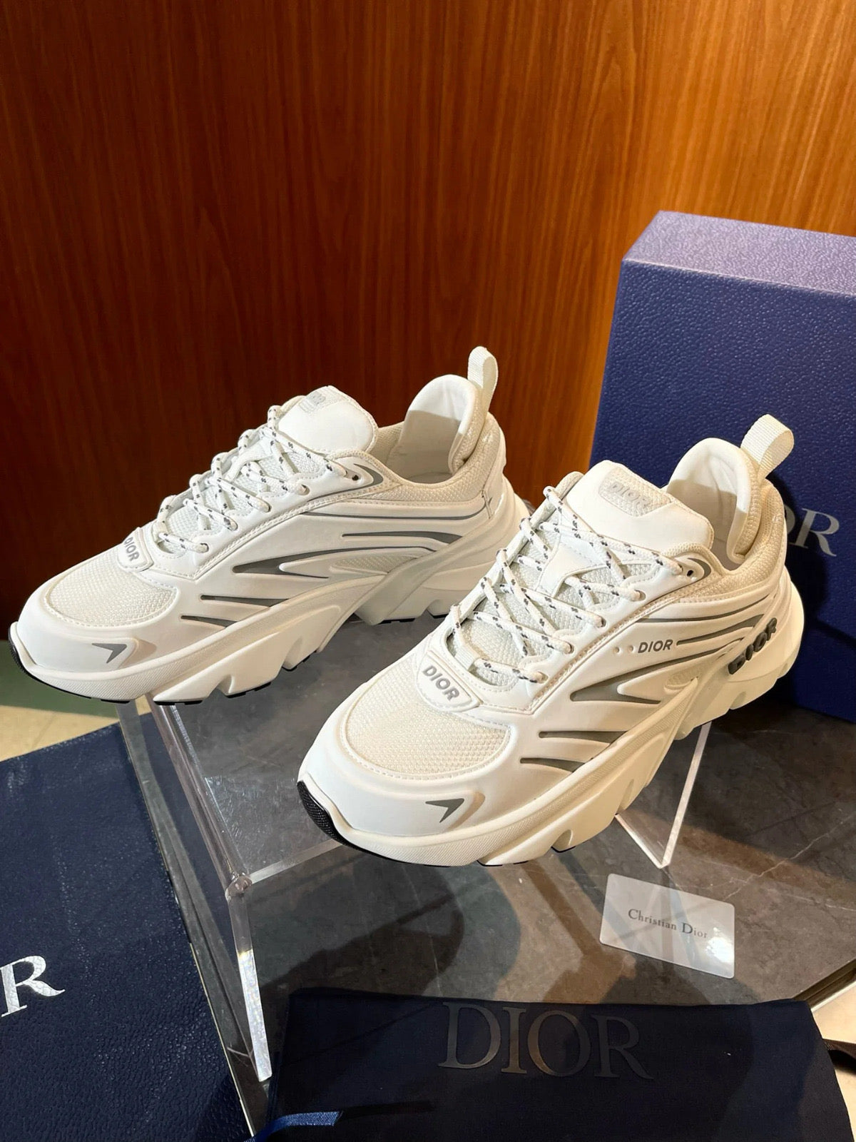 SNEAKER DIOR B44 BLADE A MAILLE BLANC 2025